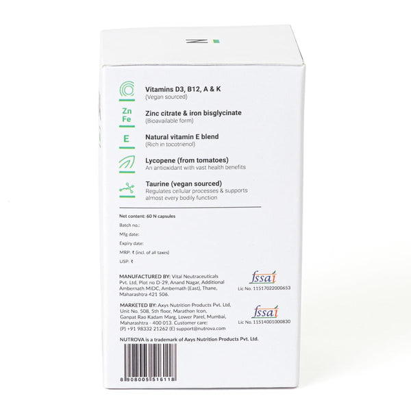 Nutrova Multivitamin Nutraceutical Capsule For Vegans
