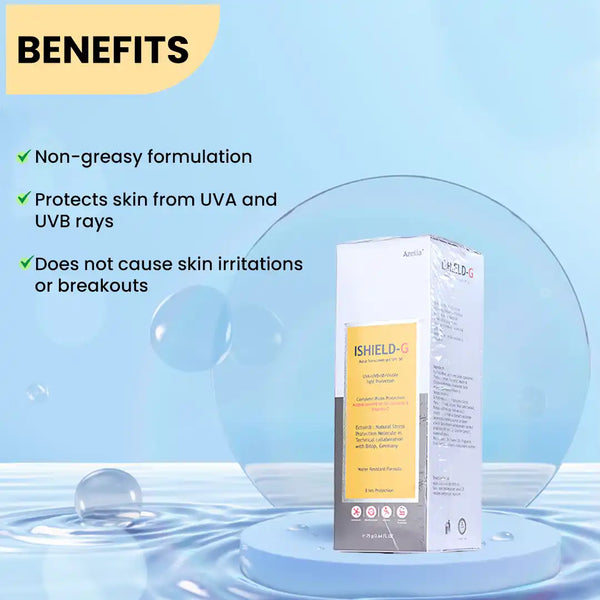 Ishield-G Aqua Sunscreen Gel with SPF-50