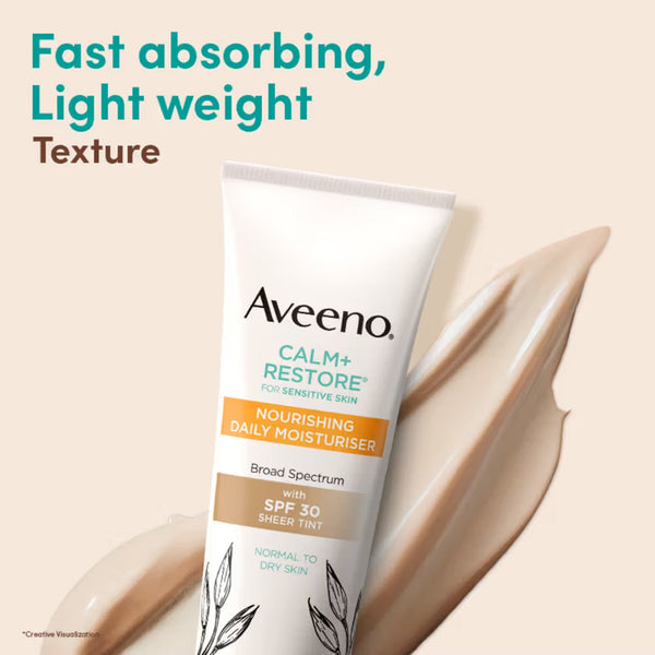 Aveeno Calm+ Restore Nourishing Daily Moisturiser Sheer Tint SPF 30