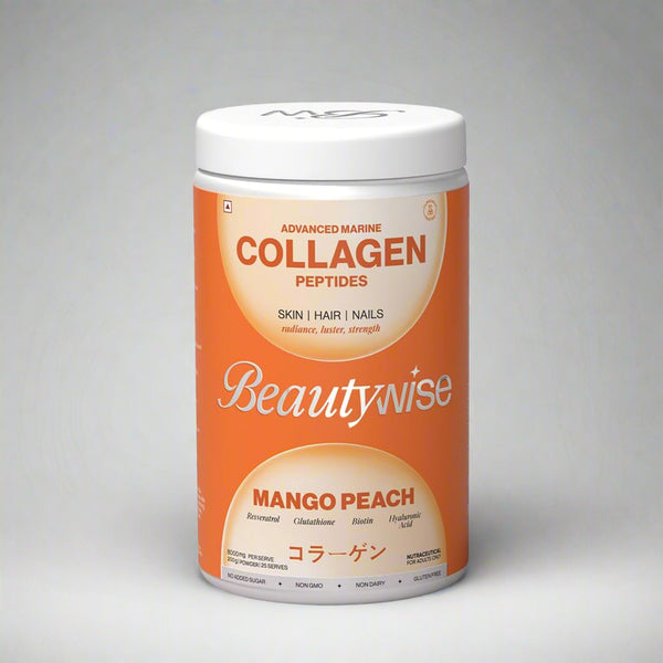 Beautywise Advanced Marine Collagen Peptides For Skin, Hair & Nails - Mango Peach Flavour