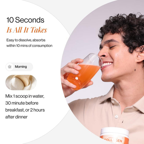 Beautywise Advanced Marine Collagen Peptides For Skin, Hair & Nails - Mango Peach Flavour