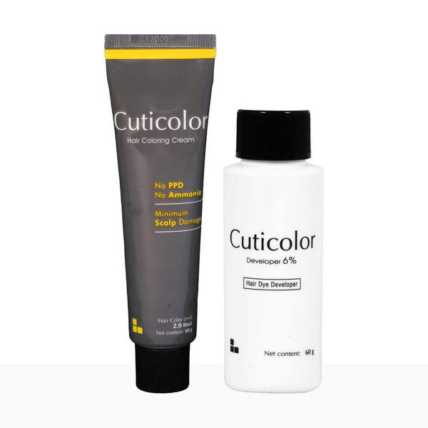 Cuticolor Hair Coloring Cream Black 2.0
