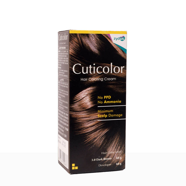 Cuticolor Hair Coloring Cream Dark Brown 3.0