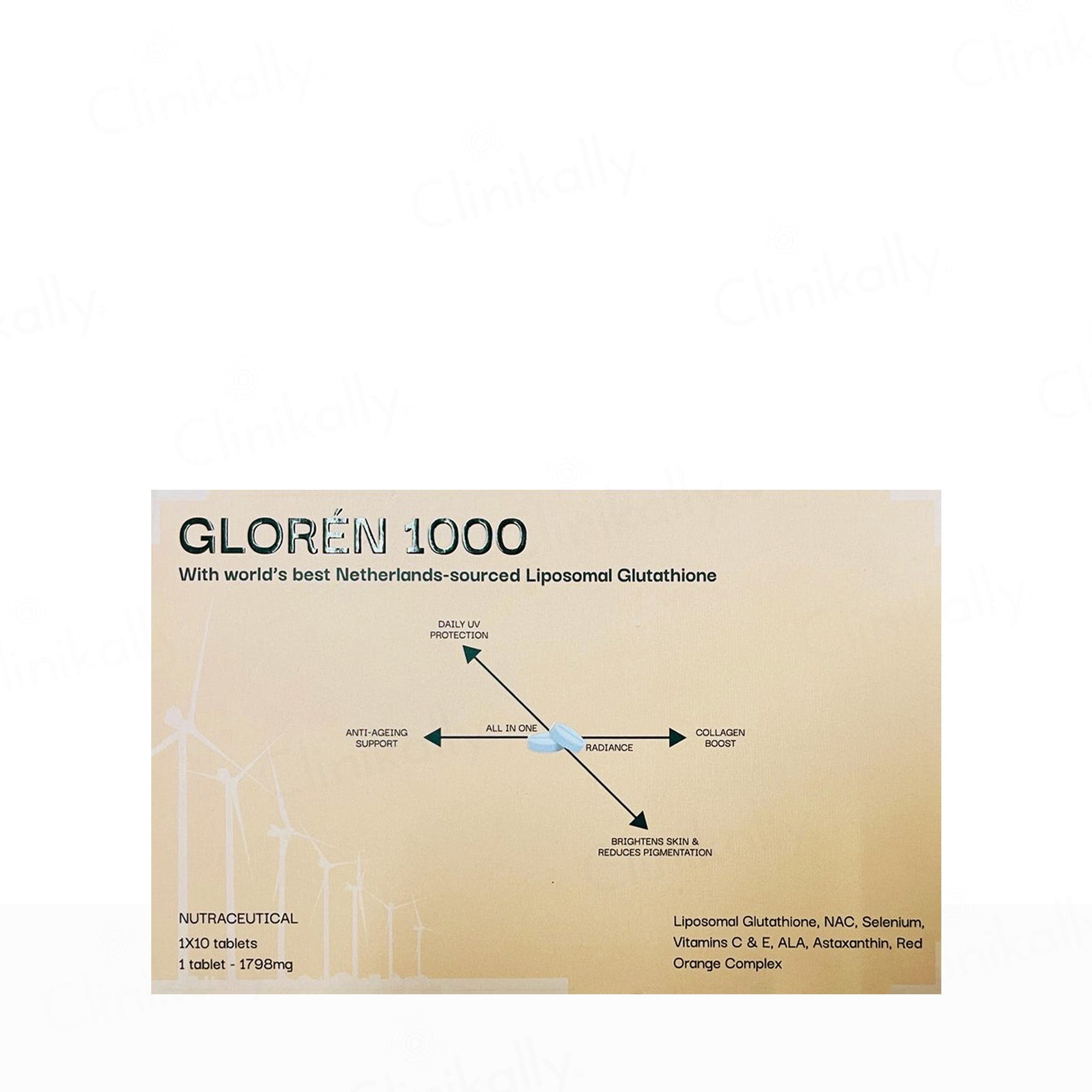 Diara Gloren 1000 Liposomal Glutathione Nutraceutical Tablet by sarin skin – Sarinskin