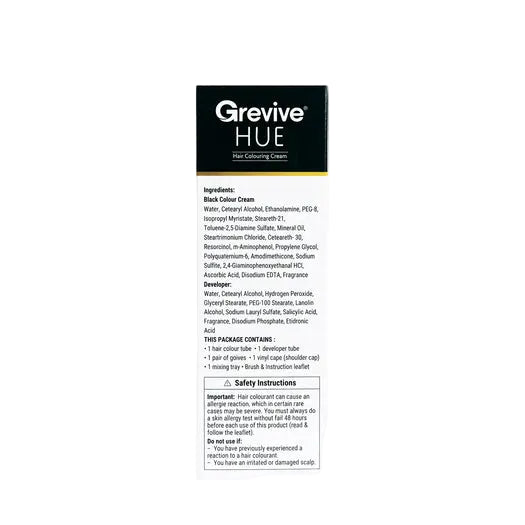 Grevive Hue Hair Colouring Cream (Black)