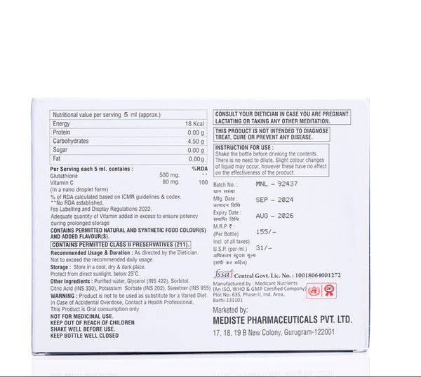 Glucy Shot Glutathione-Pack of 10