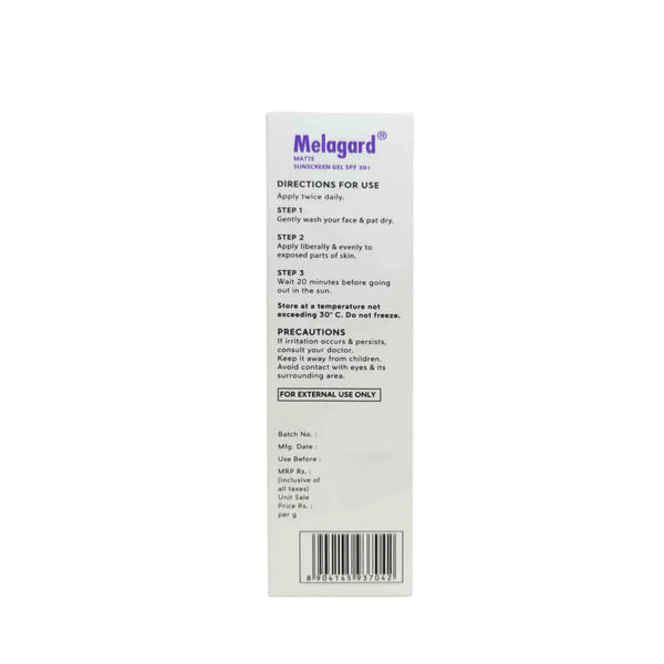 Melagard Matte Sunscreen Gel SPF 30+ PA+++