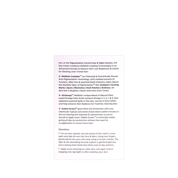 Melblok Pigmentation Control Day Cream SPF 50+ PA++++