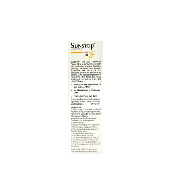 Sunstop SPF 19 Sunscreen Cream