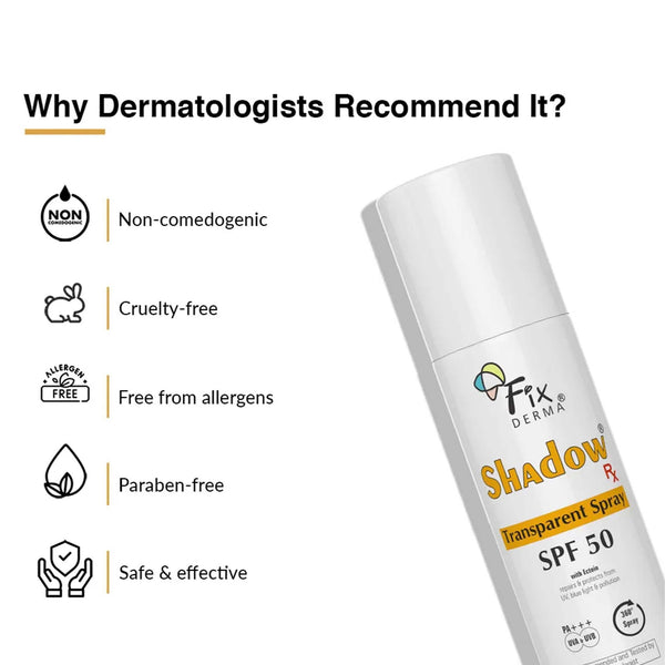 Fixderma Shadow Rx Transparent Spray Sunscreen SPF 50 PA+++