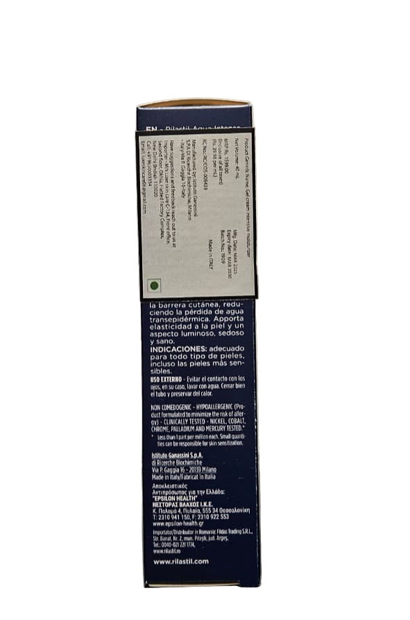Rilastil Aqua Intense 72h Gel-Cream Intensive Moisturizer 40ml