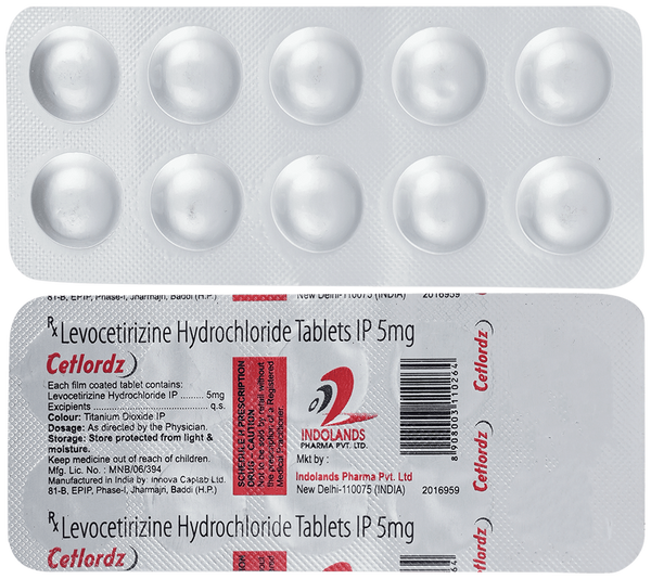 Cetlordz 5mg Tablet