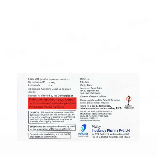 Indotroin 10mg Soft Gelatin Capsule