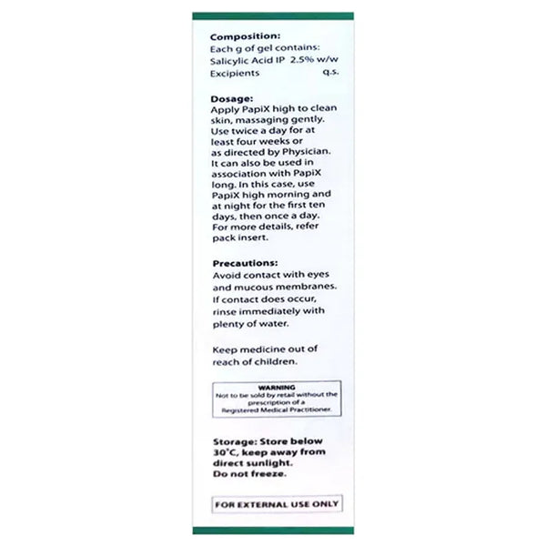 PapiX High 2.5% Salicylic Acid Gel