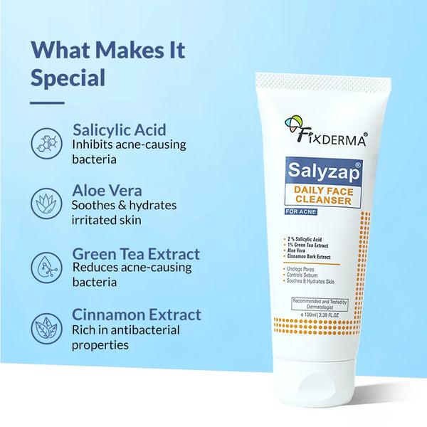Fixderma Salyzap Daily Face Cleanser for Acne