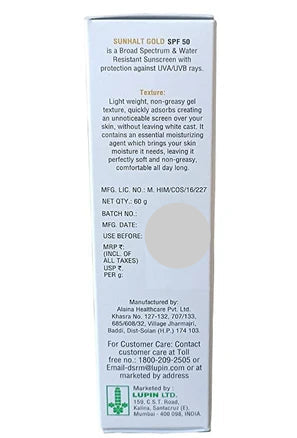 Sunhalt Gold Hydrating Sunscreen SPF 50 PA+++