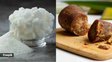 Between sugar and jaggery, find out which is better for your skin