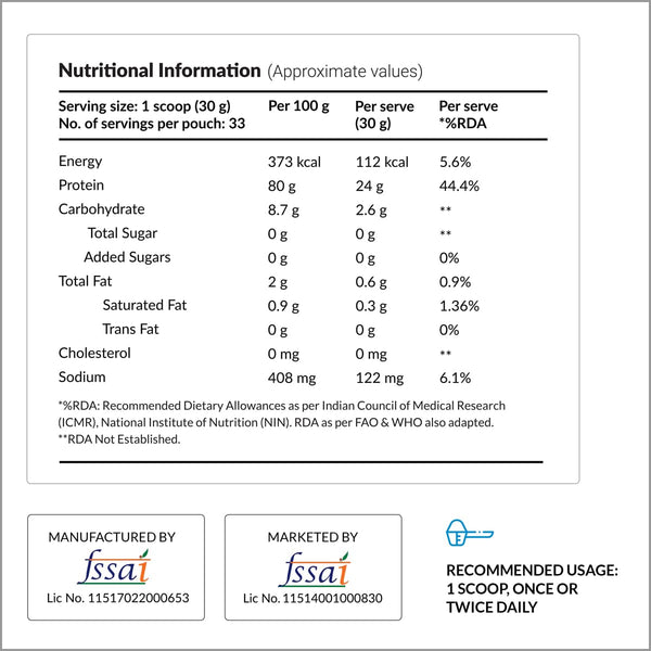 Nutrova Whey Protein Isolate - Dark Chocolate Flavour