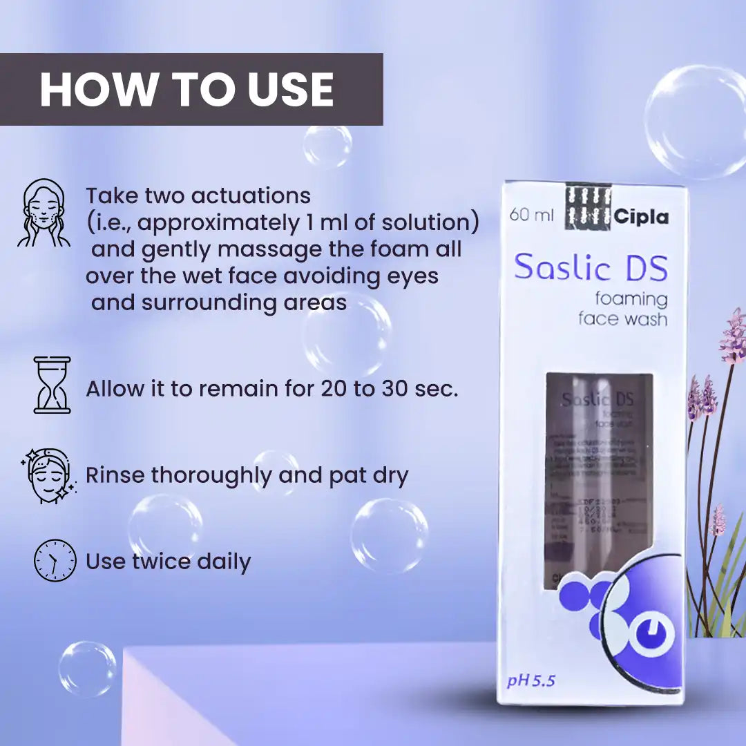 Saslic DS Foaming Face Wash 60ml Vitamin C Foaming Face Wash