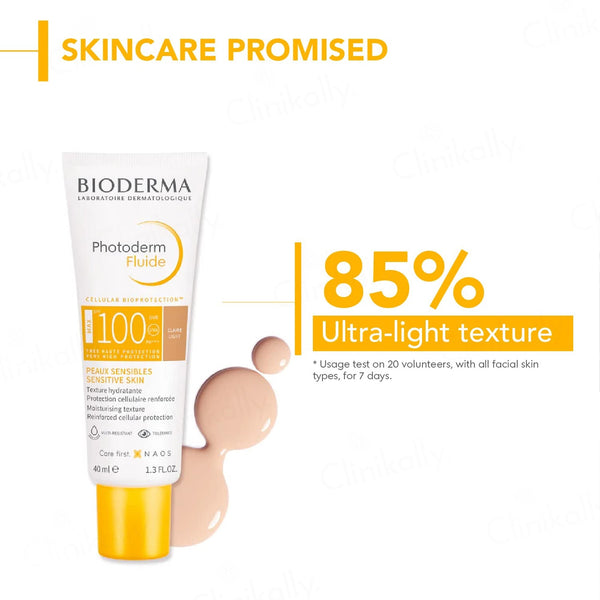 Bioderma Photoderm Fluide Max Sun Active Defense + AP Sunscreen SPF 100 PA++++ (Claire Light)