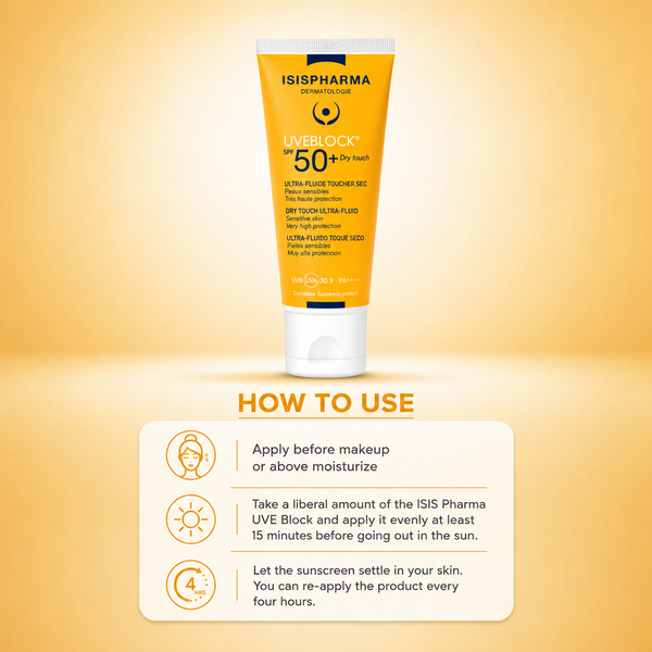 Isispharma UVE Block Dry Touch Ultra-Fluid Sunscreen SPF 50+ PA++++