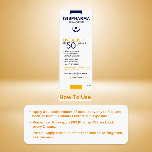 Isispharma UVE Block Mineral Cream Sunscreen SPF 50+ PA++++