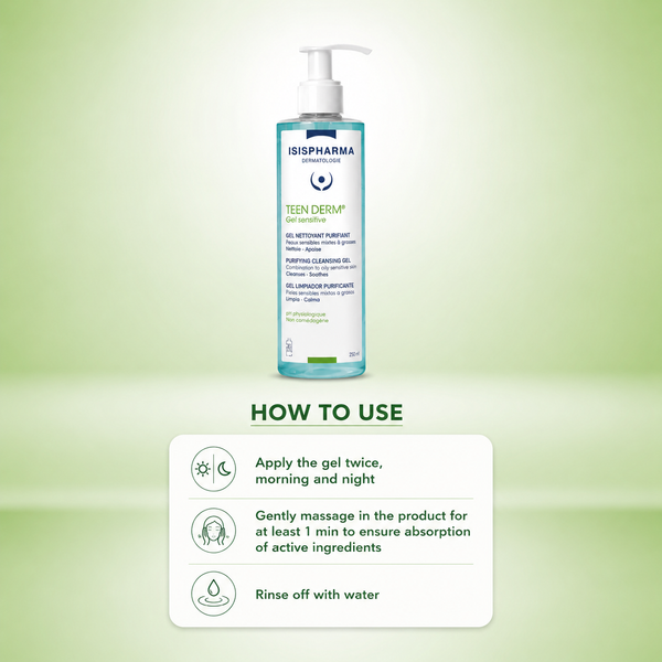 Isispharma Teen Derm Sensitive Purifying Cleansing Gel