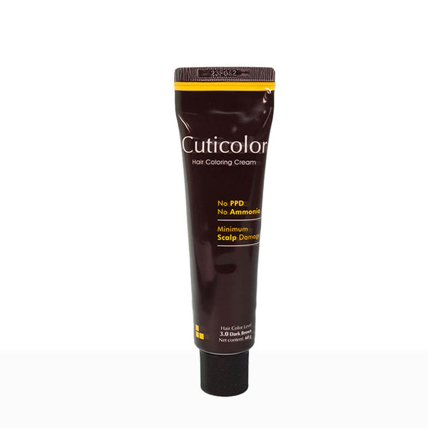 Cuticolor Hair Coloring Cream Dark Brown 3.0