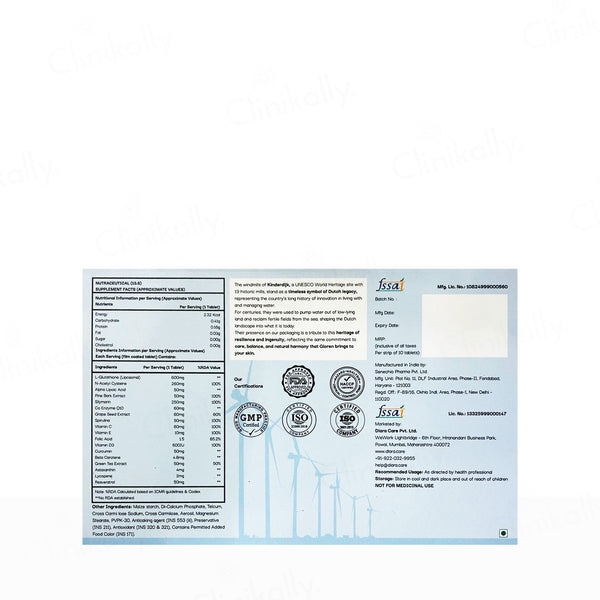 Diara Gloren Liposomal Glutathione Nutraceutical Tablet