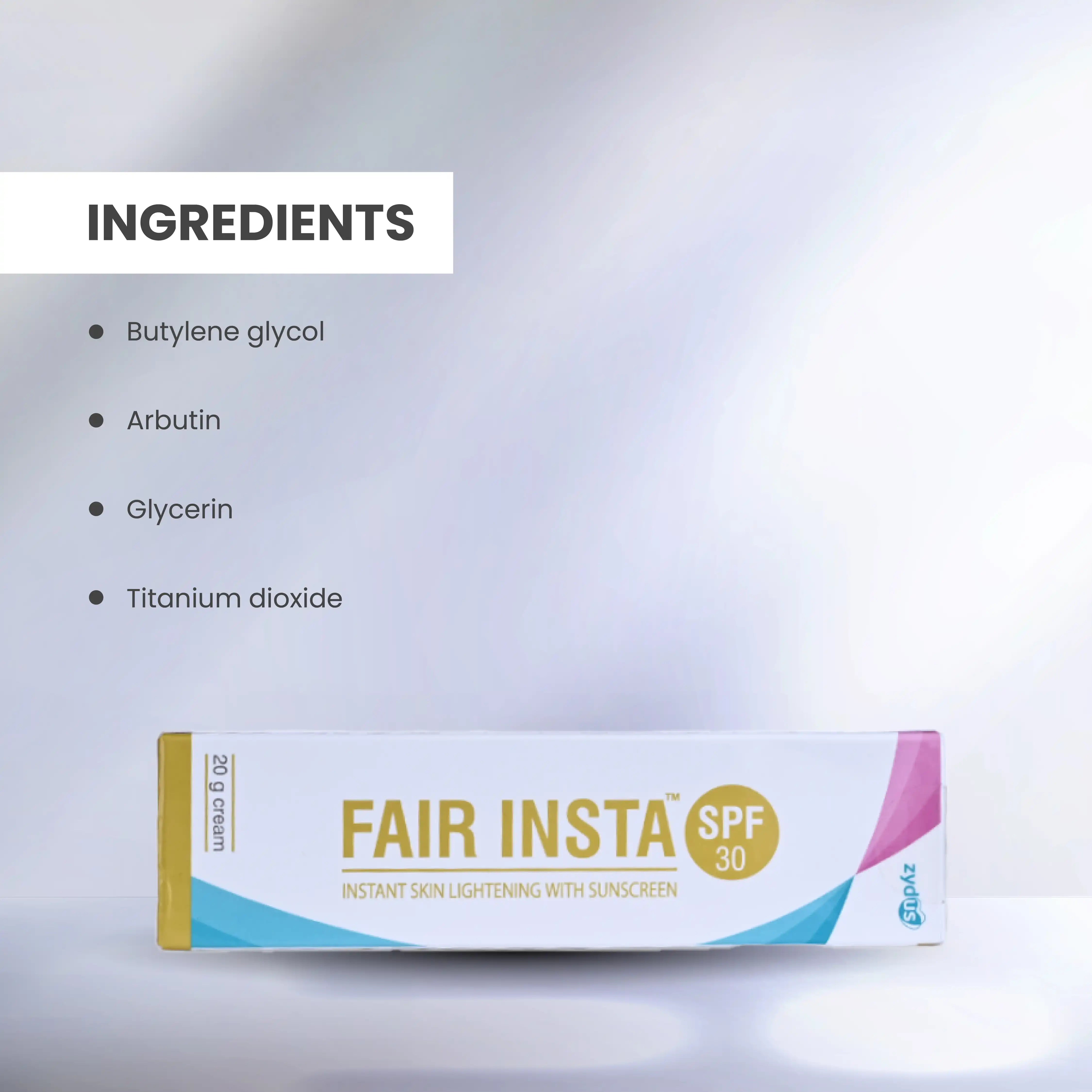 Fair Insta SPF 30 Instant Skin Lightening with Sunscreen