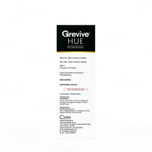 Grevive Hue Hair Colouring Cream (Black)