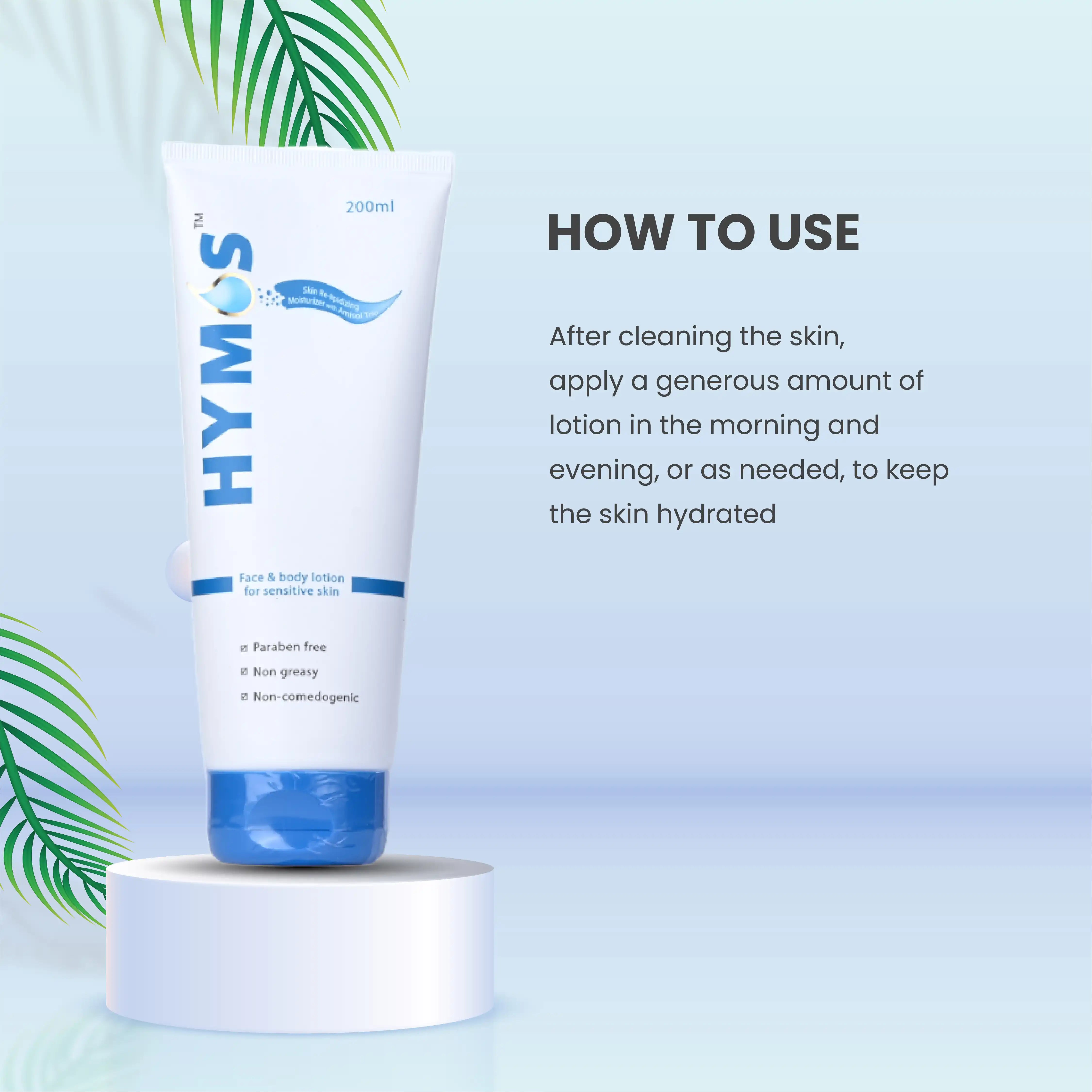 Hymos Face & Body Lotion For Sensitive Skin, Paraben Free | Non-Greasy