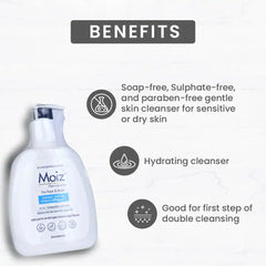 Moiz Cleansing Lotion | For Sensitive Skin & Dry Skin | 400 ML