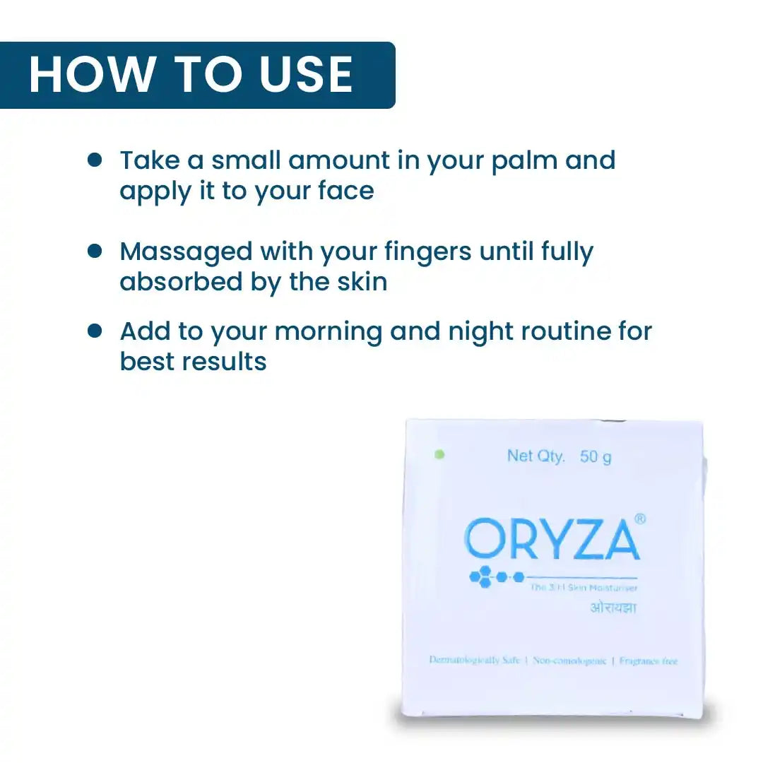 Oryza Skin Moisturiser Cream for Combination and Dry Skin