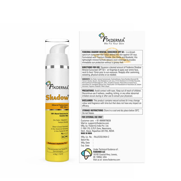 Fixderma Shadow Mineral Sunscreen SPF 50+