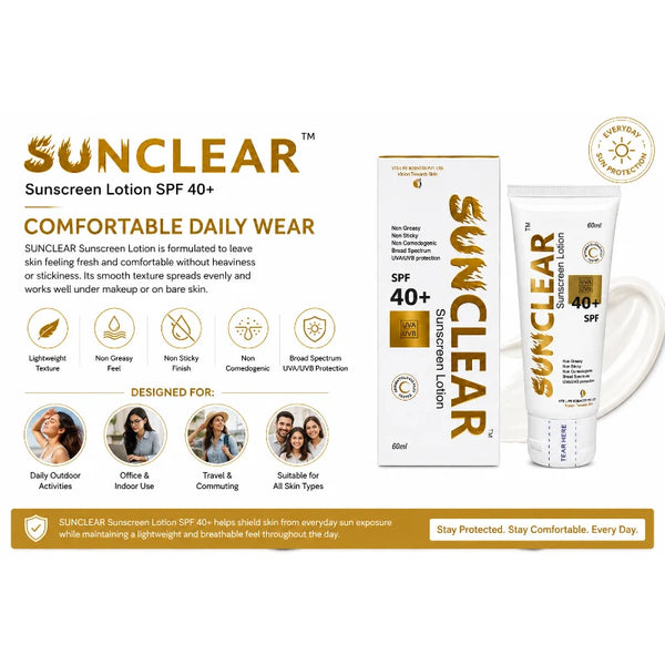 Sunclear Sunscreen Lotion SPF 40+ 60ml