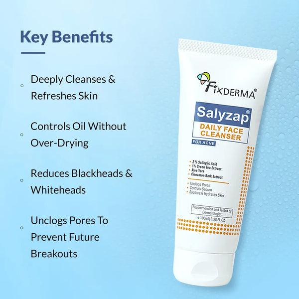 Fixderma Salyzap Daily Face Cleanser for Acne